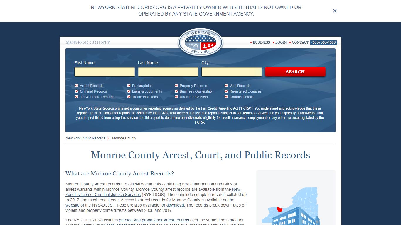 Monroe County Arrest, Court, and Public Records